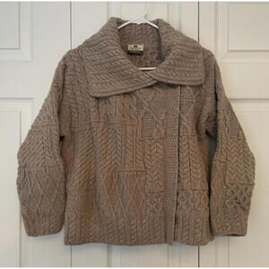 Carraigdonn Merino Wool Cardigan Brown XL